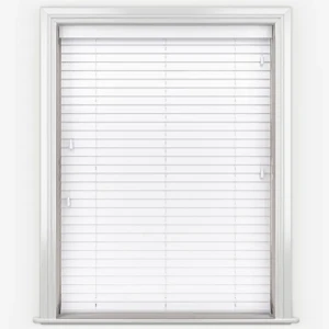 EASY123 Faux Wood Venetian Blinds — Pure White